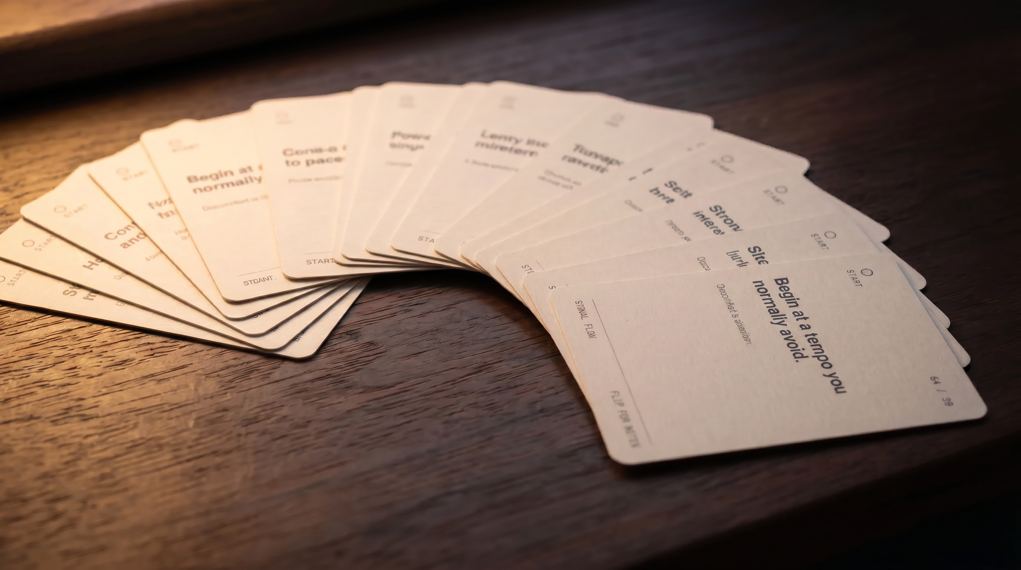 Cards spread